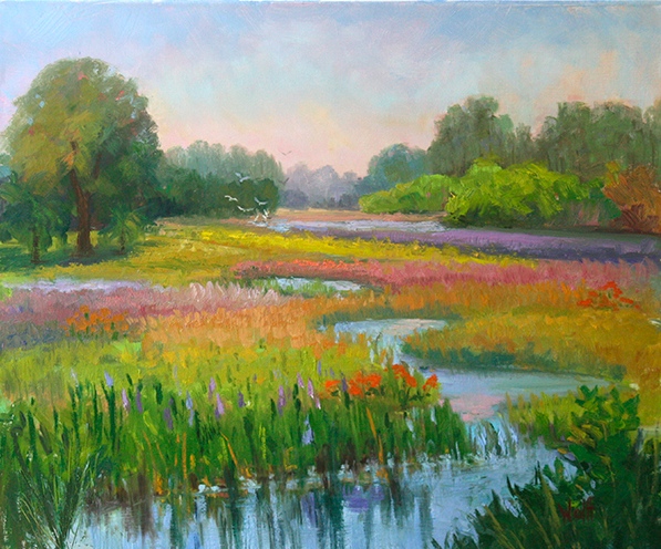Lavender at Loxahatchee Wetlands by Sheila Wolff